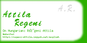 attila regeni business card